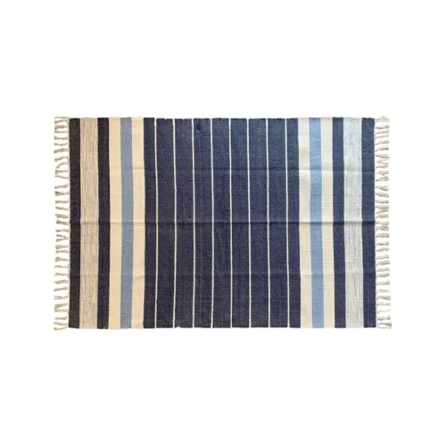 ALFOMBRA C/FLECOS 122X178CM CENTRO AZUL en Azul - Textiles, Uruguay | Koz