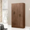 Ropero Dakar 4 puertas 2 cajones con estantes y perchero 172x90x35 cm Interior Natural en Madera natural - Roperos y placares, Uruguay | Mulata, vista 2 de 6