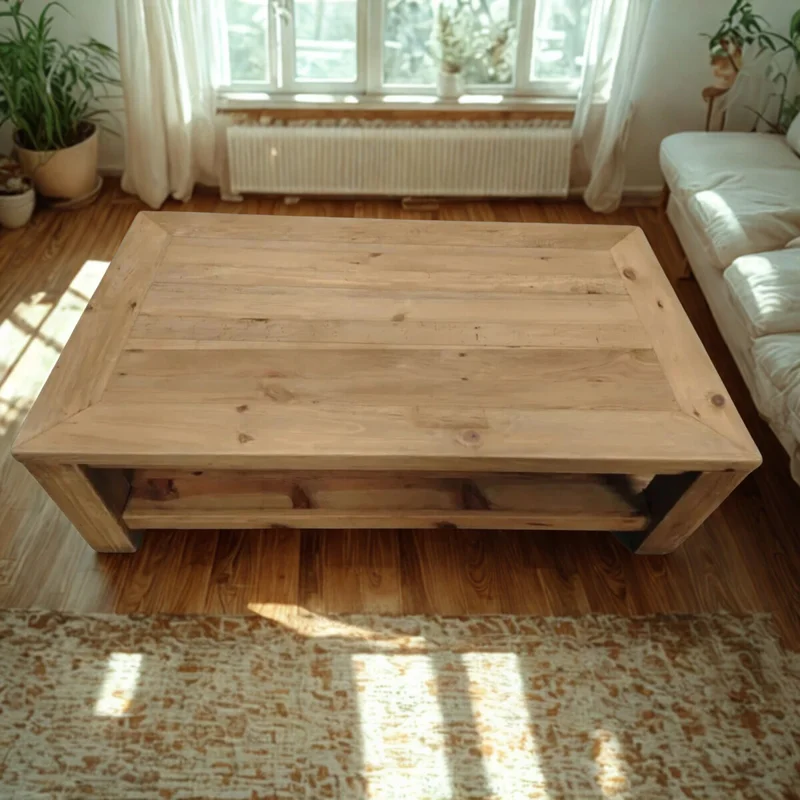 Mesa de living Linea Rimini AH552 en Madera natural - Mesas de living, Uruguay | La Cueva Muebles, vista 4
