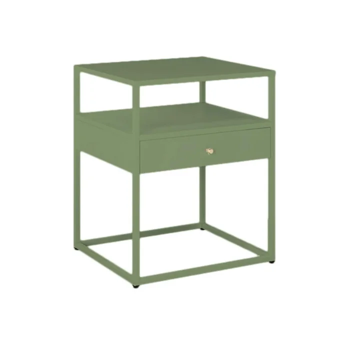 Mesa Lateral Baja Metal Verde Olivia en Verde - Mesas de living, Uruguay | Divino, vista 2