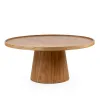 MESA DE LIVING ELARA BAJA CINAMOMO NATURAL 80X80X36H CM en Madera natural - Mesas de living, Uruguay | Vinibel, vista 1 de 4