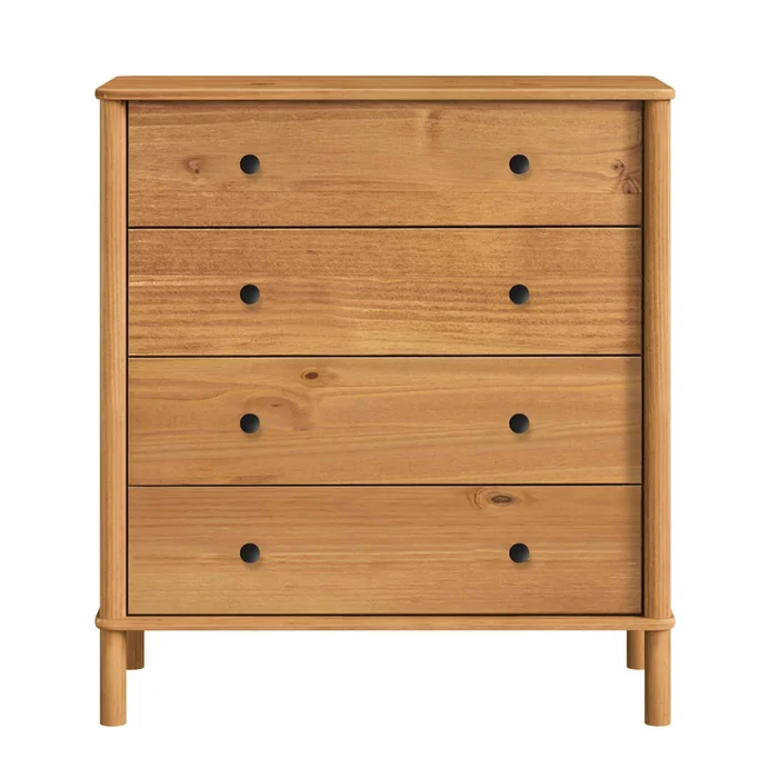 Comoda 4 Cajones Madera Natural-beige Curazao en Madera natural - Cómodas, Uruguay | Divino, vista 2