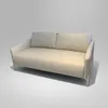 SOFA 2 CUERPOS - 100% CUERO - MODELO SANTIAGO - COLOR PERLA - PATAS CHAMPAGNE en Beige - Sillones y sofás, Uruguay | Champagne Home, vista 2 de 5