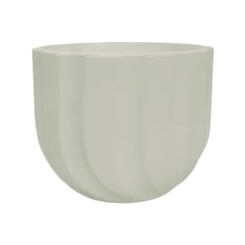 MACETA SPELLO ONDULATO BLANCA 15X15CM en Blanco - Macetas, Uruguay | Decohogar