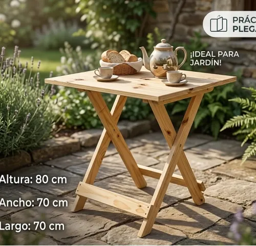 Mesa de pino plegable - Mesas de comedor, Uruguay | Que Sal Muebleria