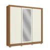 Ropero c/Espejo 3 Puertas Corredizas y 2 Cajones - 223cm. en Off-white - Roperos y placares, Uruguay | Delta Center, vista 1 de 4