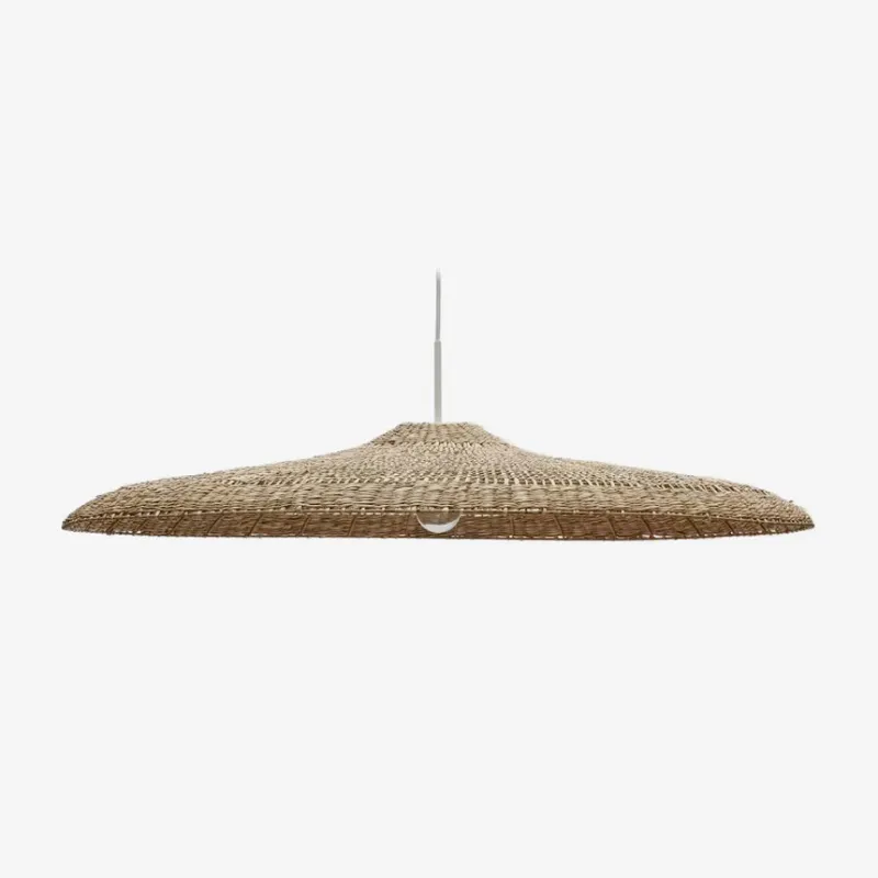 Pantalla para lámpara de techo Cruilles de fibras naturales con acabado natural Ø 100 cm en Madera natural - Lámparas colgantes, Uruguay | Kavehome