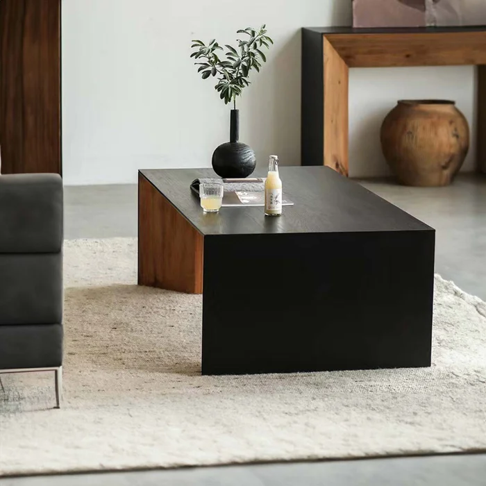 Mesa Central Madera Natural-beige Volcano Nat/negr en Multicolor - Mesas de living, Uruguay | Divino, vista 4