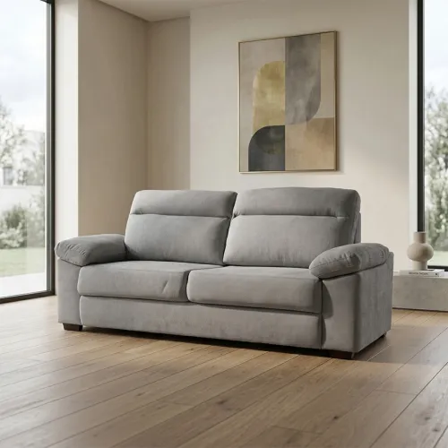 Sofá Owen - Tela Microfibra - 3 cuerpos - 12073 (Greige) en Beige - Sillones y sofás, Uruguay | NYR