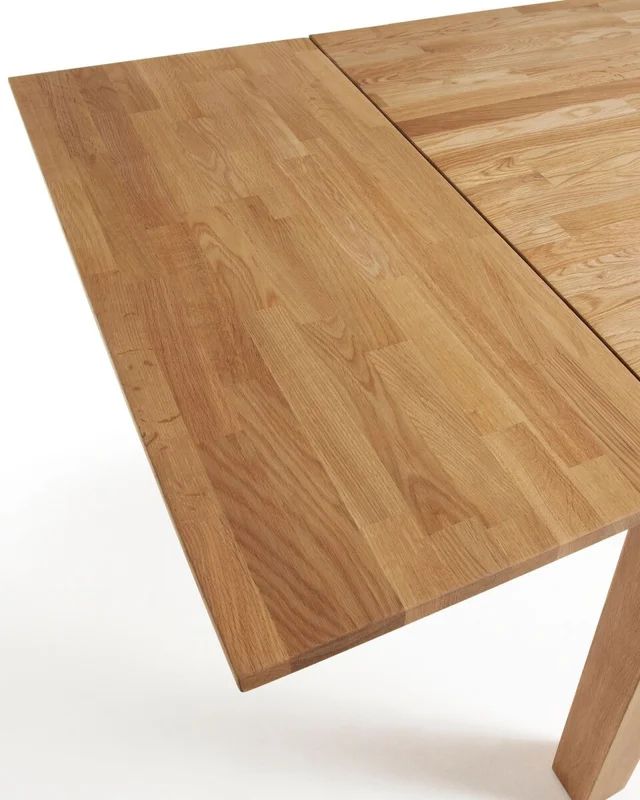 Mesa extensible Isbel 180 (260) x 90 cm madera maciza de roble en Madera natural - Mesas de comedor, Uruguay | Kavehome, vista 3