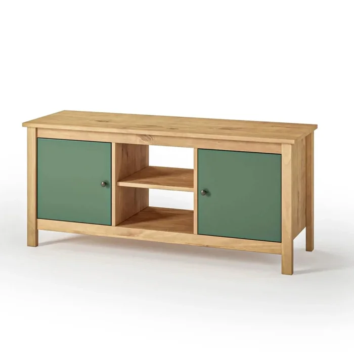 Rack para TV 2 Puertas - Línea Maden - Verde en Verde - Muebles para TV, Uruguay | Ecowood, vista 2