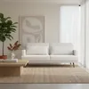 SOFA CAMA NORDICO TELA CLARA - ALMOHADONES BEIGE -PRODUCTO CON DETALLES - OUTLET en Blanco - Sillones y sofás, Uruguay | Champagne Home, vista 4 de 5