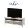 Rack 2 cajones Linea Flora - Blanco en Blanco - Muebles para TV, Uruguay | Nario Hogar, vista 1 de 3