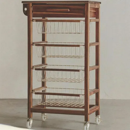 MUEBLE ALMACENAJE MADERA Y METAL RUEDAS en Madera natural - Aparadores y recibidores, Uruguay | Zara Home