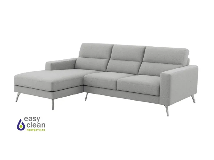 Sofá Chaise MILO en Tela Easy Clean - Gris en Gris - Sillones y sofás, Uruguay | Finkel, vista 2