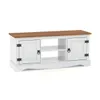 Rack 2 Puertas Línea Naturale 110 cm - Blanco/Roble en Multicolor - Muebles para TV, Uruguay | La Cueva Muebles, vista 3 de 12