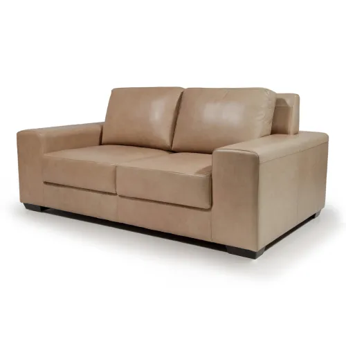 Sofá Boston - Cuero Natural - 2 cuerpos - A fabricar en Beige - Sillones y sofás, Uruguay | NYR