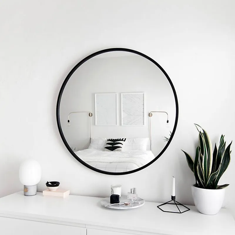 Espejo redondo en hierro importado 70cm en Negro - Espejos, Uruguay | Alta Gracia Deco