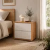 Mesa de Luz Concept - 2 Cajones - Freijo y Off White en Marrón - Mesas de luz, Uruguay | NYR, vista 1 de 3