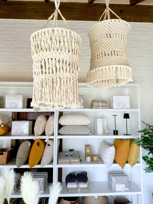 Pantalla Macramé India Trenzada en Madera natural - Iluminación, Uruguay | Indrana, vista 2
