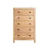 Comoda Cajonera 5 Cajones Madera Natural-beige Montauk en Madera natural - Cómodas, Uruguay | Divino, vista 2 de 6