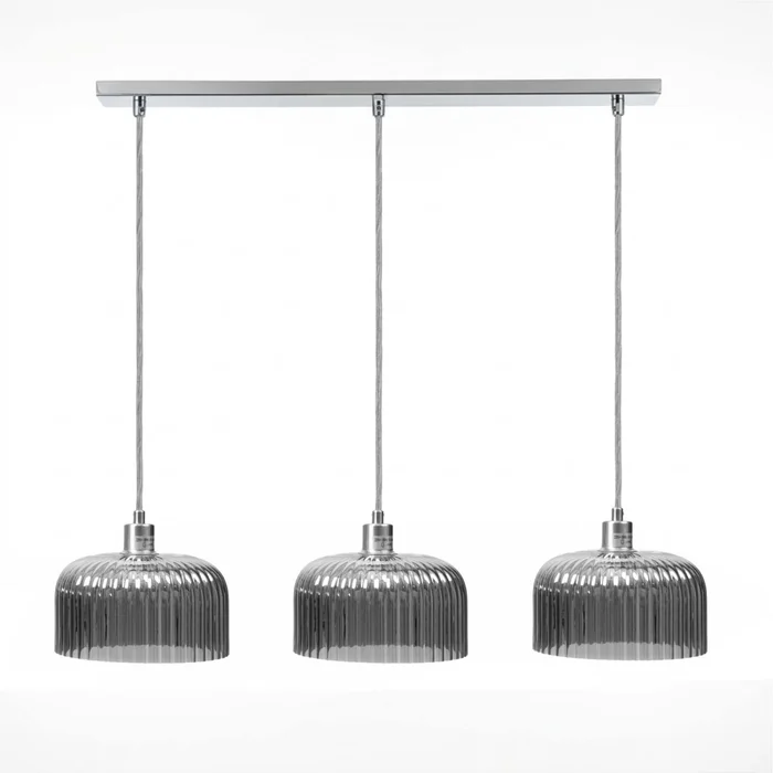 Lámpara De Techo Metal-y-vidrio Gris Lp95679 en Gris - Lámparas colgantes, Uruguay | Divino