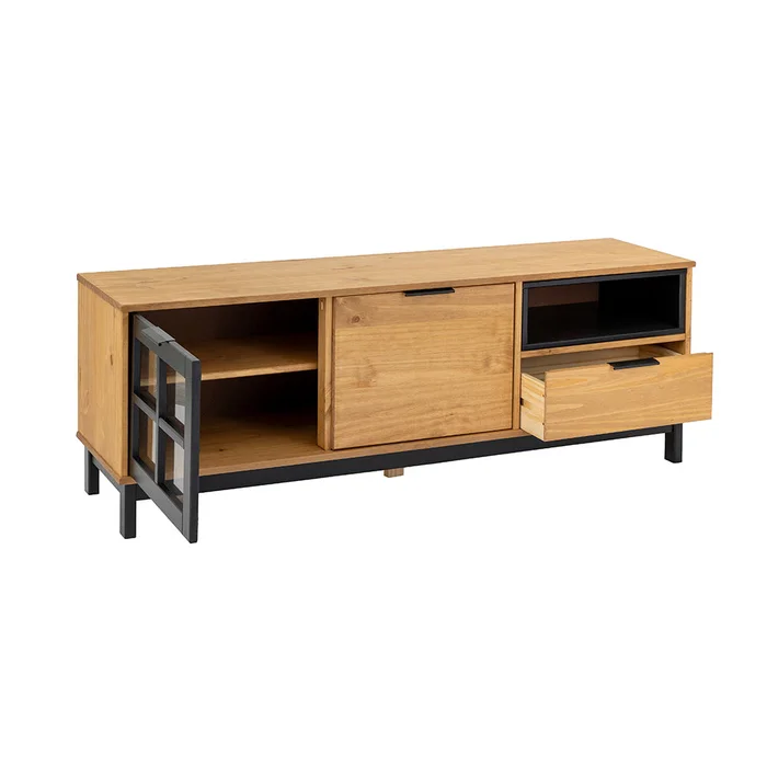 Rack Madera Maciza Línea Denver en Madera natural - Muebles para TV, Uruguay | Ecowood, vista 6