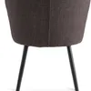 Silla de comedor RISSKOV tela marrón osc/negro en Marrón oscuro - Sillas, Uruguay | JYSK, vista 4 de 5