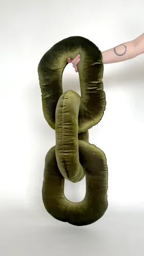 Almohadon LIEN - tres eslabones en Verde oliva, Uruguay | Octo