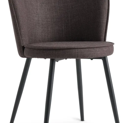 Silla de comedor RISSKOV tela marrón osc/negro en Marrón oscuro - Sillas, Uruguay | JYSK
