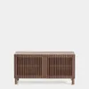 Zapatero Beyla 2 puertas de chapa y madera maciza de fresno con acabado tono nogal 98,5 cm en Marrón - Butacas, banquetas y puffs, Uruguay | Kavehome, vista 5 de 7