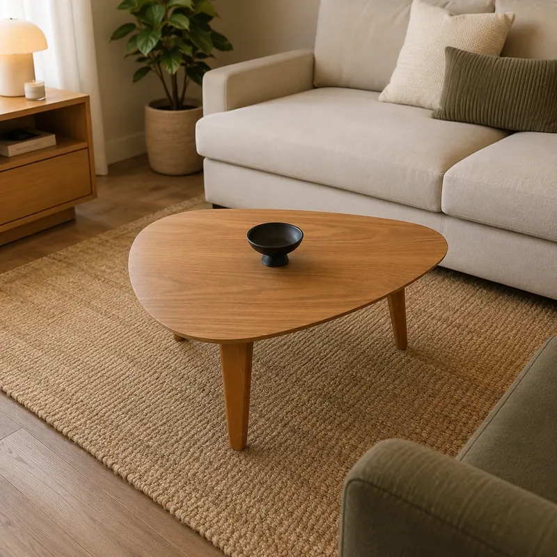 Mesa Aira 74cm - Madera Maciza en Marrón - Mesas de living, Uruguay | Balton