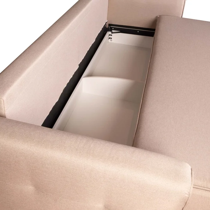 Sofá Cama Tela Natural-beige Alabama Beige en Beige - Sillones y sofás, Uruguay | Divino, vista 5