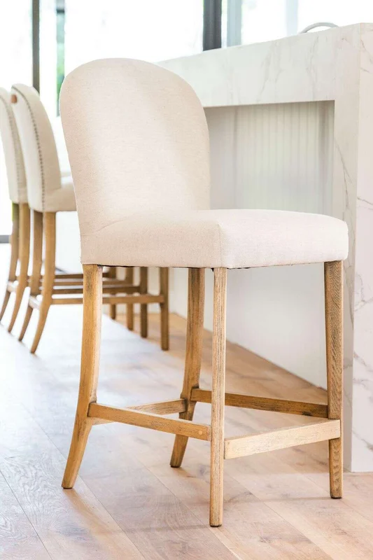 SILLA DE BAR RALPH - LINO en Beige - Sillas, Uruguay | La Iberica, vista 9