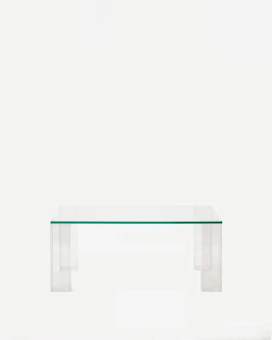 Mesa auxiliar Adularia de cristal templado - transparente 85 x 85 cm en Transparente - Mesas de arrimo, Uruguay | Kavehome, vista 5