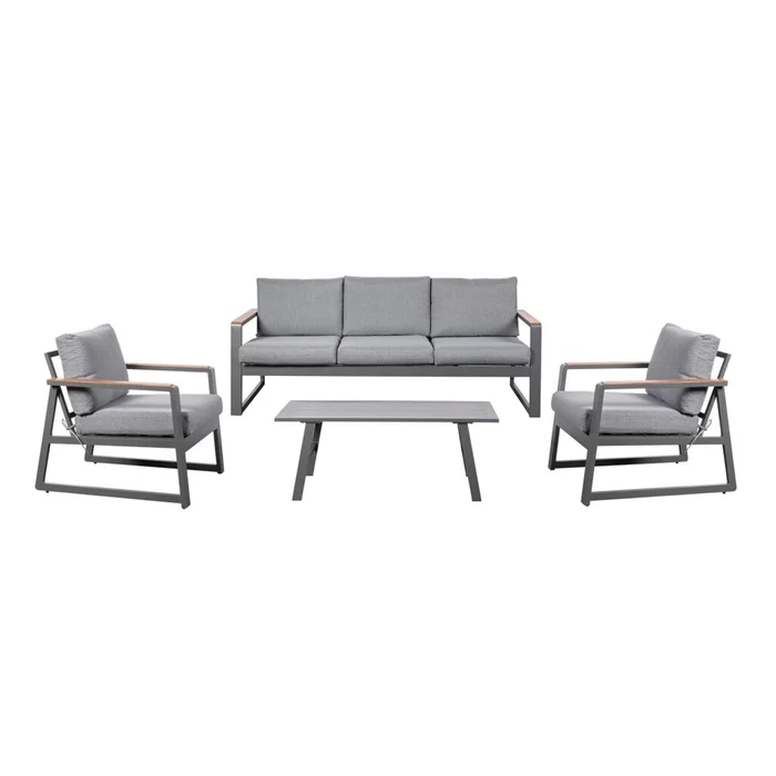 Set De Living Aluminio Gris Tenerife en Gris - Muebles para el exterior, Uruguay | Divino