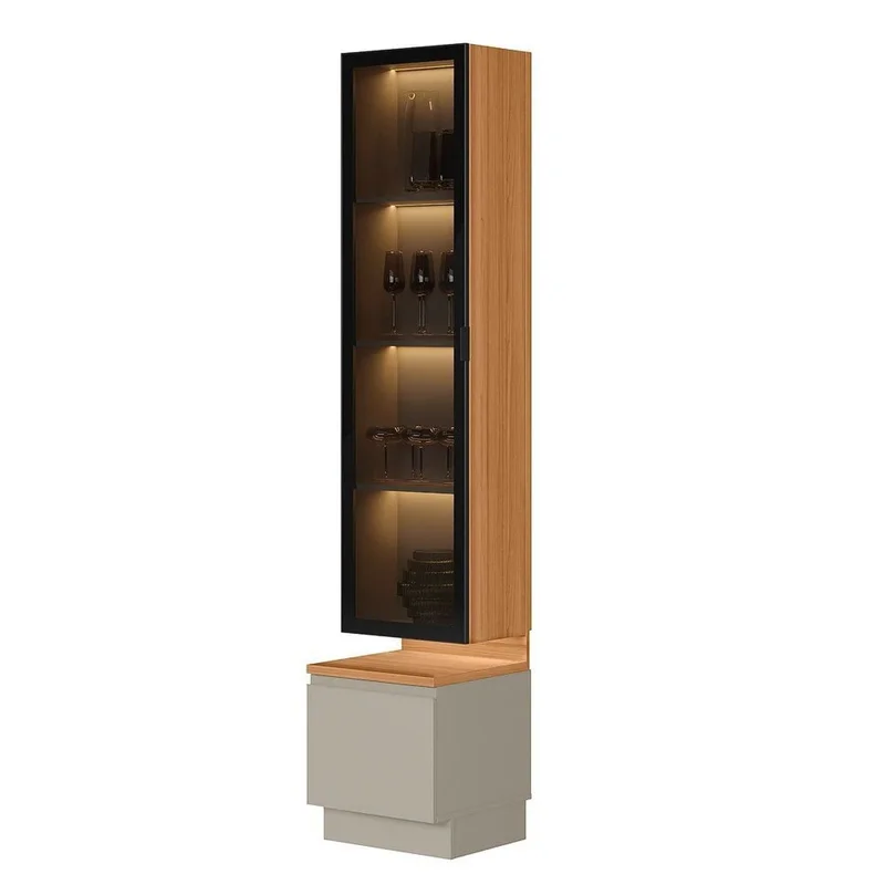 Modulo Cristalero - Magnum 45CM con Led en negro que refuerzan - Muebles para TV, Uruguay | Balton, vista 8