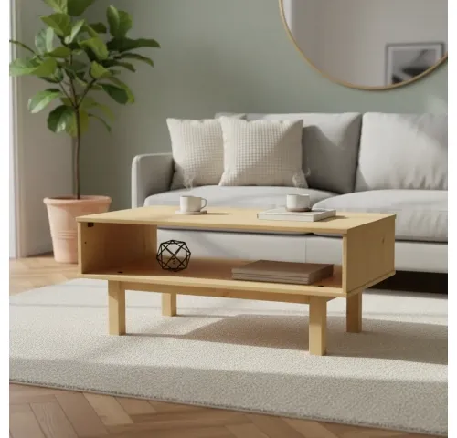 Mesa de centro Mel Linea Nordica en Madera Maciza - Mesas de living, Uruguay | Que Sal Muebleria