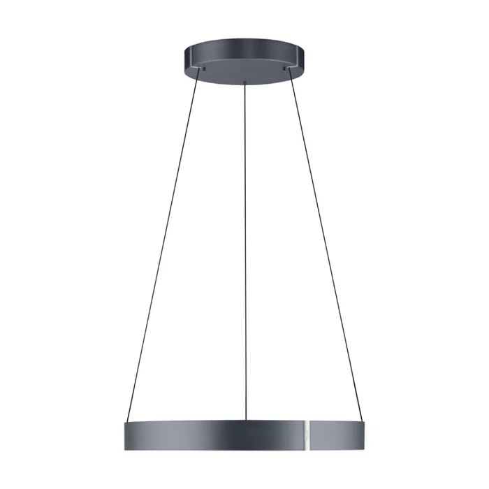 Colgante led anillo motorizado 44w 70cm a control remoto con varias funciones, gris grafito en Gris - Lámparas colgantes, Uruguay | Iluminica, vista 2