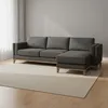 Sillón Con Chaise 3 Cuerpos Tela-premium Gris Easy Clean Luxor Gris Osc en Gris - Sillones y sofás, Uruguay | Divino, vista 1 de 6