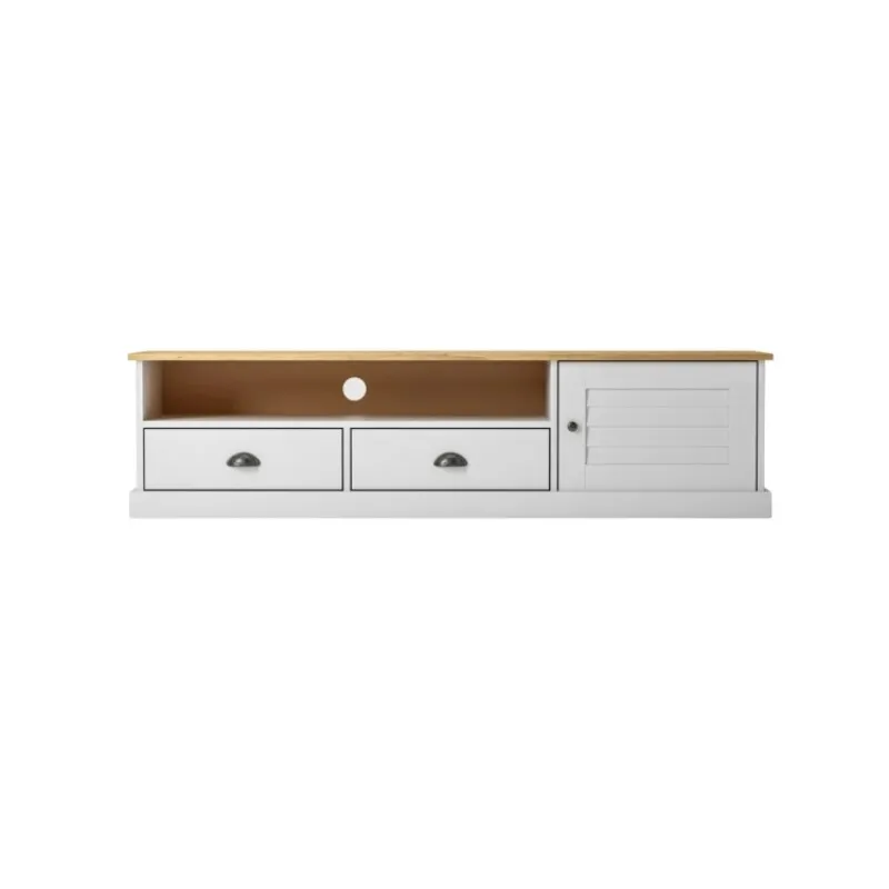 Rack De Tv - 1 Puerta - 2 Cajones - Línea Valenciana - Blanc - Muebles para TV, Uruguay | Albanés