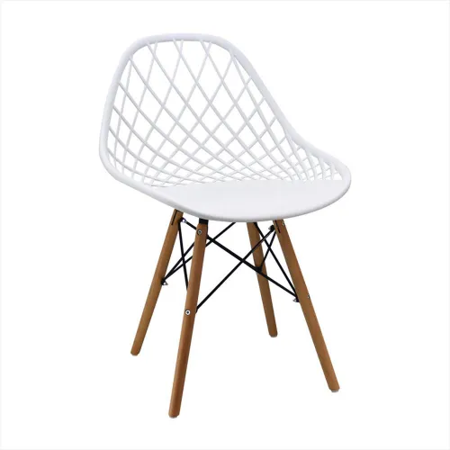 SILLA KAILA DSW MADERA - COLOR BLANCA en Blanco - Sillas, Uruguay | Champagne Home