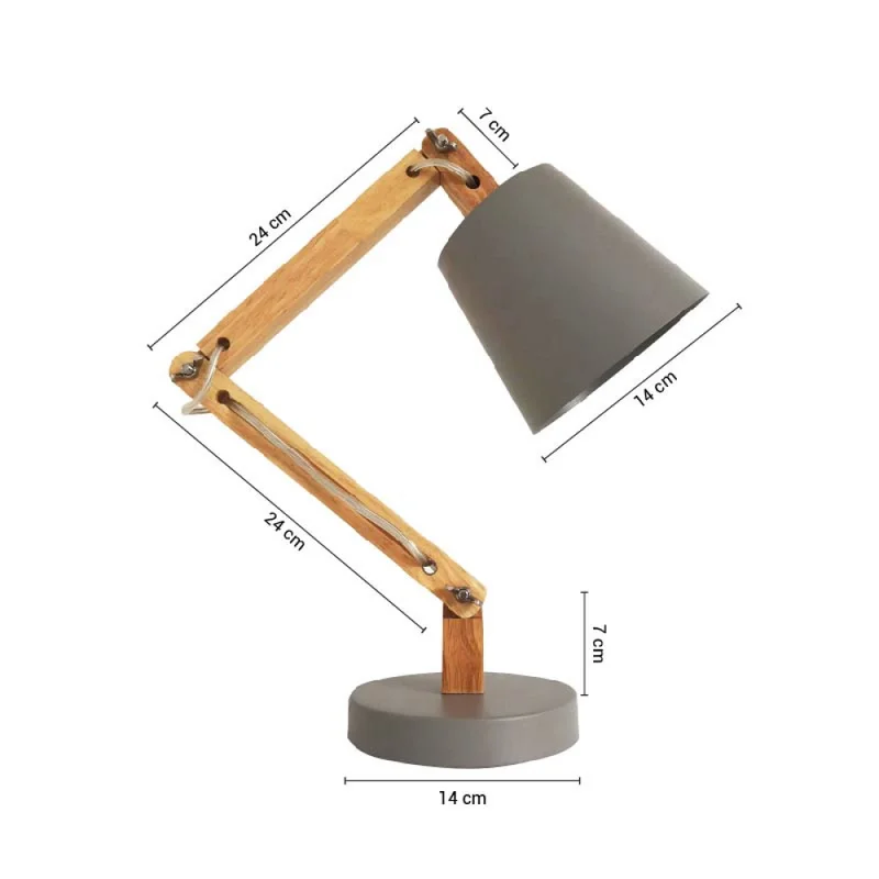 Lámpara de Mesa Betania en Gris - Lámparas de mesa, Uruguay | Serlux, vista 5