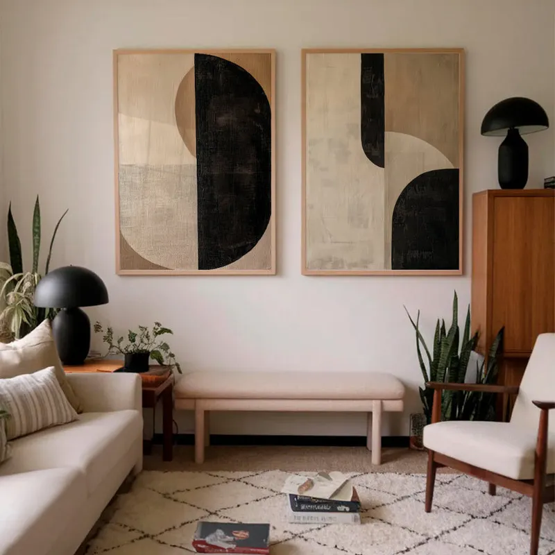 Abstractos Neutros N.3 en Multicolor - Láminas, Uruguay | La Cuadrería