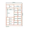 Ropero Armario Bagdá MDF 100% Premium Puertas Mixtas 2 Batientes y 1 Corrediza 3 Cajones y Espejo - Castaño Off White - Roperos y placares, Uruguay | Mulata, vista 8 de 9