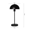 Luminaria De Mesa Mushroom Negro en Negro - Lámparas de mesa, Uruguay | Serlux, vista 5 de 5