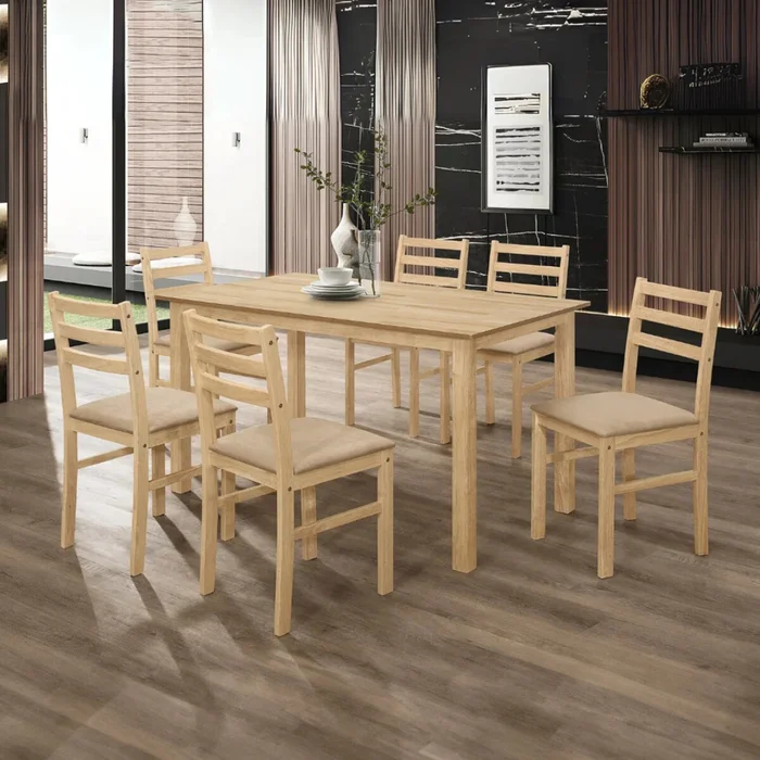 Juego de Comedor 6 sillas - New Starter - Natural en Madera natural - Mesas de comedor, Uruguay | Rústico Hogar