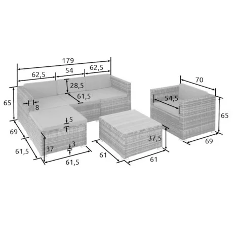 Juego de jardin Manhattan - Turquesa en Negro - Muebles para el exterior, Uruguay | La Cueva Muebles, vista 10