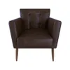 Butaca Poltrona Tapizada Cuertina Pu Patas De Madera - Butacas, banquetas y puffs, Uruguay | Muebles Express, vista 1 de 4