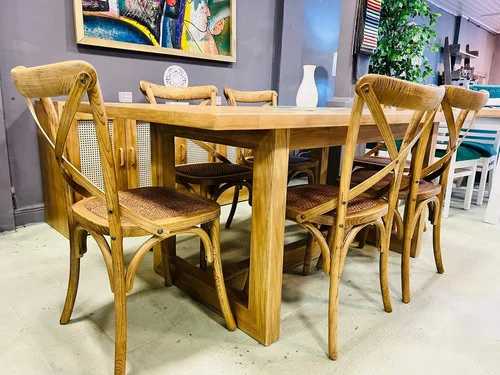 Juego De Comedor Madera Ozark Mesa Mónaco 6 Sillas Vienesas A Eleccion en Madera natural - Mesas de comedor, Uruguay | Ozark Home, vista 3